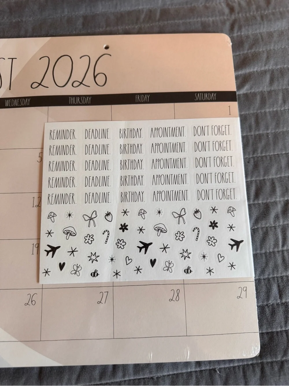 Rae Dunn Desk Calendar Pad